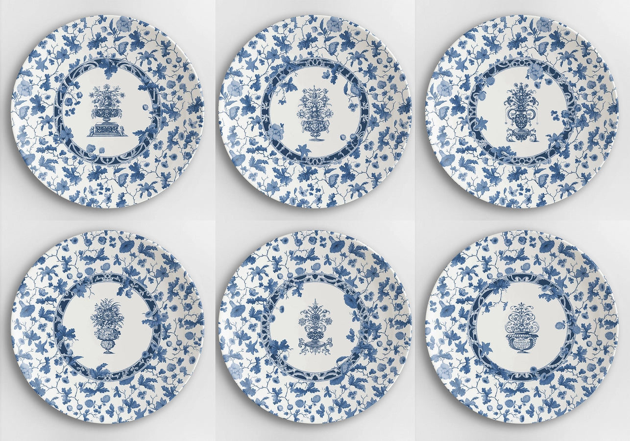 Garden of Eden Set of 6 Porcelain Serving Plates