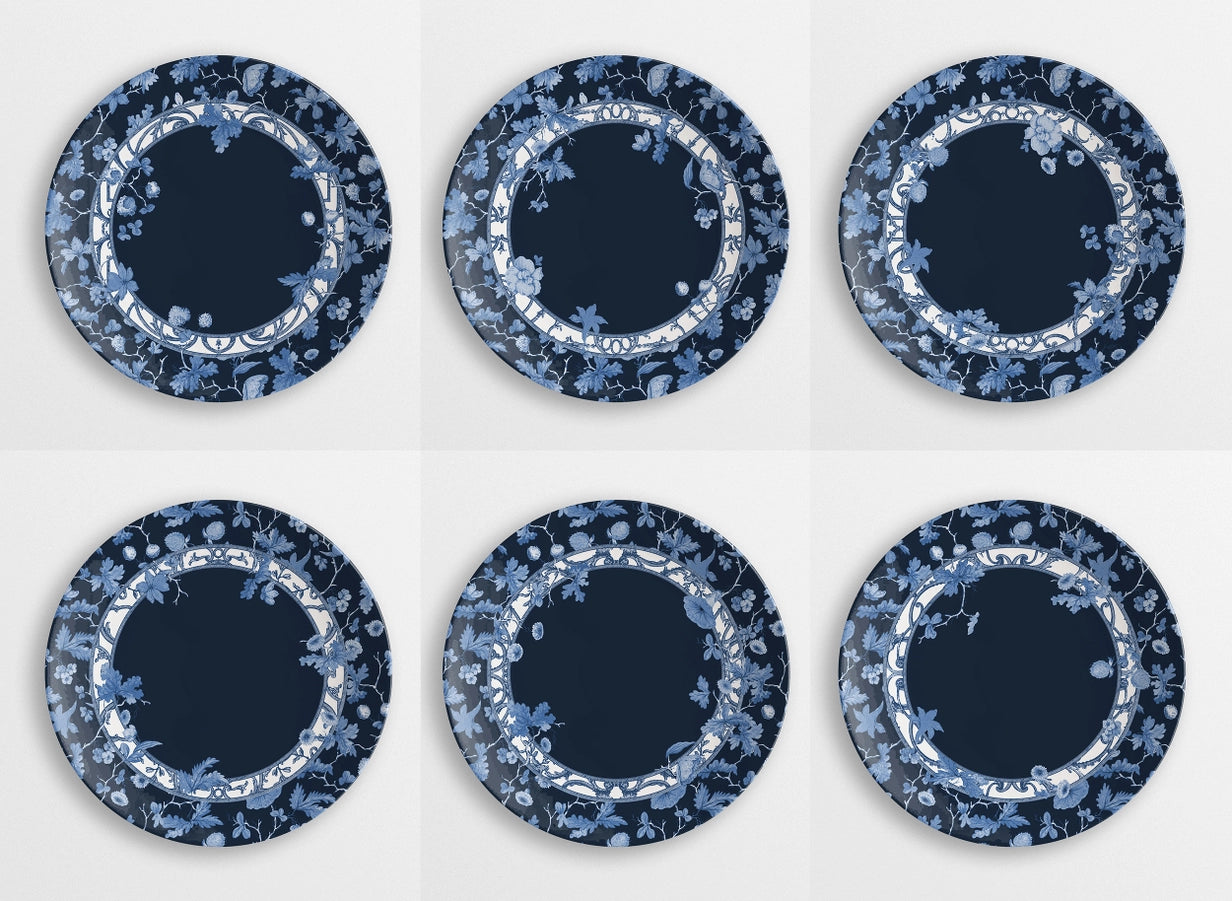 Garden of Eden Set of 6 Porcelain Dessert Plates